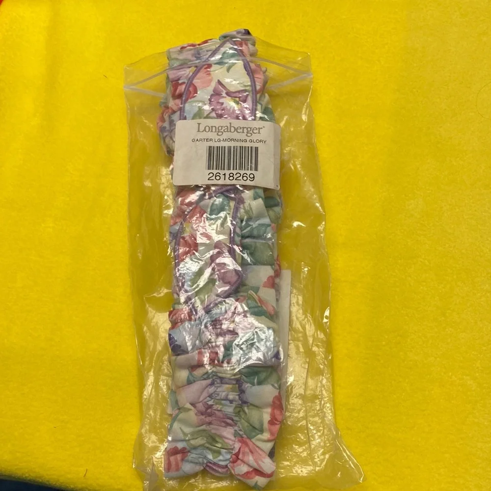 Longaberger Fabric Garter-Large. Morning Glory